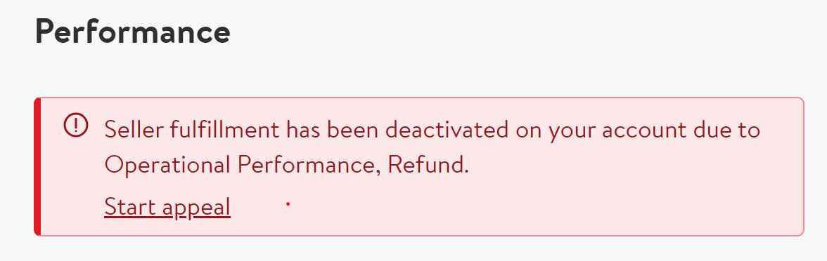 Walmart Seller Fulfillment Deactivated